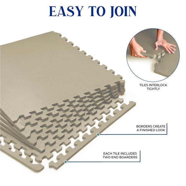 Ediesi, Foam Mats, Gym Floor, Tatami, Home Exercise, for Sports Machines, Removable Pool Floor, Eva Rubber, Puzzle Mat, Gym (18 Pieces / 30x30x1