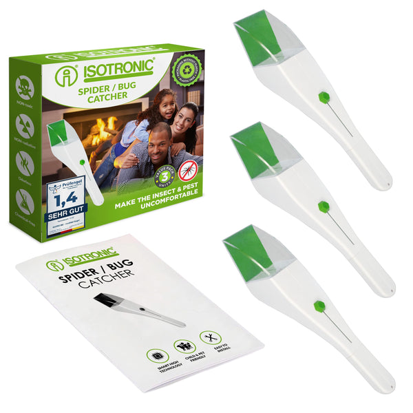 ISOTRONIC Catchy Katcha Bug Insect Spider Catcher with Magnifier Set of 3