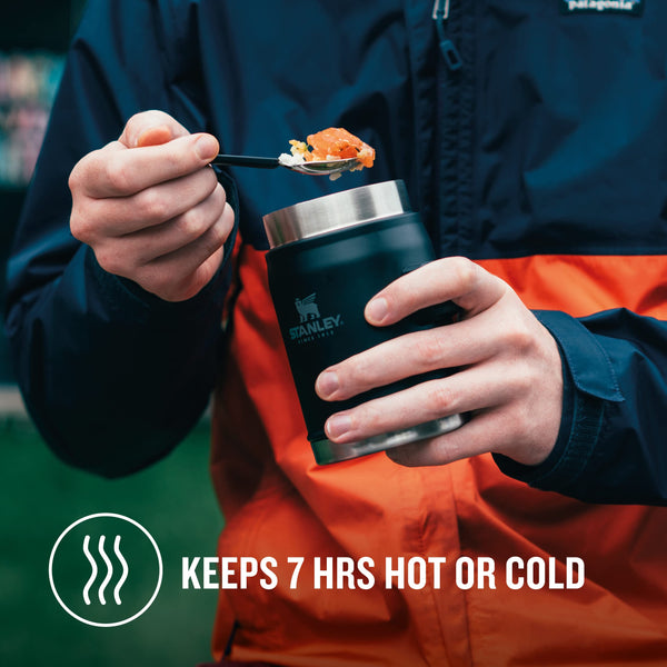 Stanley Classic Legendary Food Jar 0.4L With Spork - Keeps Cold For 7 Hours - BPA-Free Stainless Steel Soup Flask - Leakproof - Dishwasher Safe - Rose Quartz