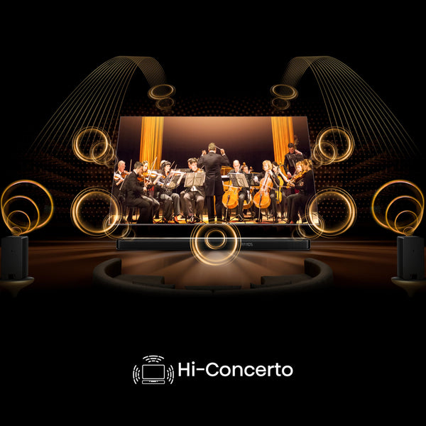 Hisense AX5125H 5.1.2 Channel 500W Dolby Atmos Soundbar with Wireless Subwoofer& Up Firing Speakers& Turly Wireless Rear Speakers