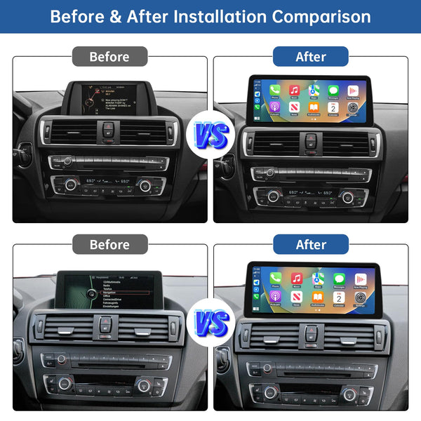 Road Top 12.3" Ultra-Narrow Touchscreen Wireless Carplay for BMW 1 & 2 Series F20/F21/F22 2013-2015 Year, Car Stereo Multimedia Radio Receiver, Support Wireless Android Auto, Mirrorlink