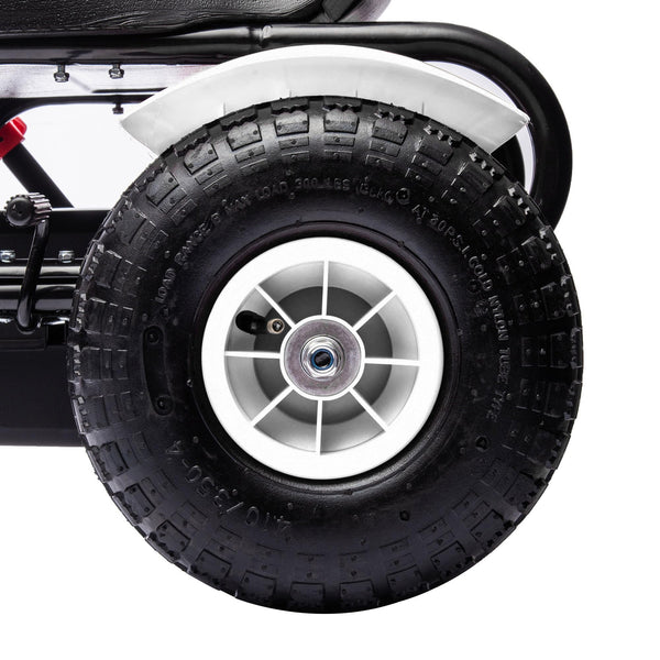 HOMCOM Children Pedal Go Kart, Kids Ride On Racer with Adjustable Seat, Inflatable Rubber Tyres, Handbrake, for Ages 5-12 Years - Black