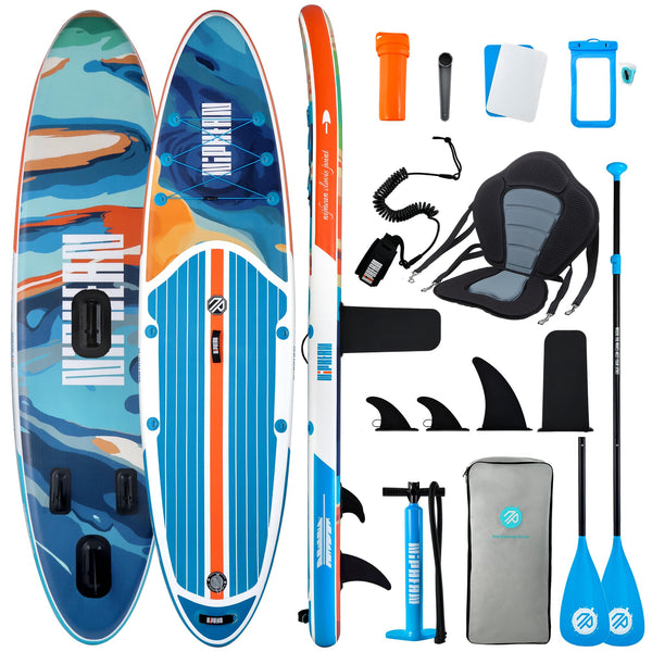 Niphean Inflatable Paddle Boards for Adults with All Accessories, 320cm Stand Up Paddle Board for All Skill Levels, SUP with 200kg Weight Capacity for 2 People, Inflatable Paddleboard with Seat