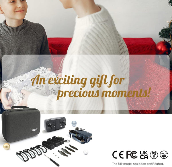 2650 ft Control Range Super Enduring Brushless Motor Drone with 84 Mins Super Long Flight Time, Drone with 4K HD Camera for Beginners, CHUBORY A77 WiFi Quadcopter, Follow Me, Auto Hover, 3 Batteries