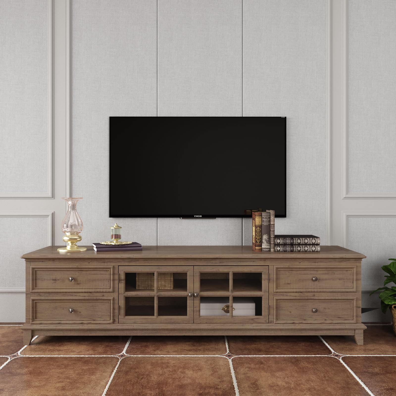 JSEVEM 40CM×3M Air Guide Design Extra Thick Beige Light Brown Wood Wallpaper Peel and Stick Waterproof Brown Wood Contact Paper Vinyl Self Adhesive Matte Textured Furniture Sticker for Kitchen Cabinet