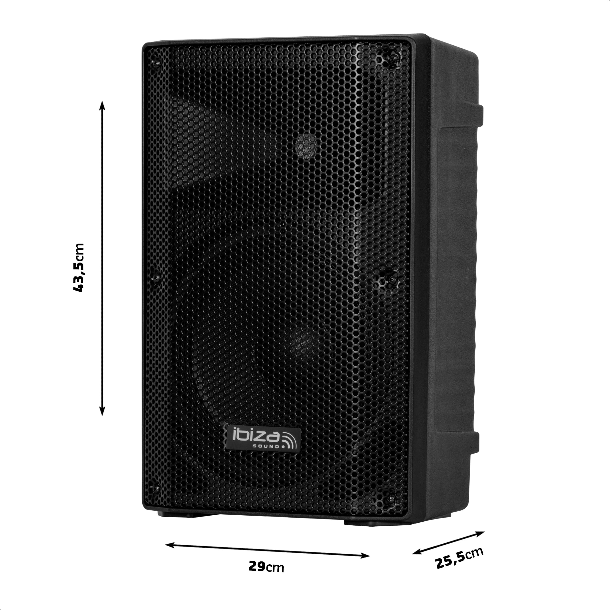 Ibiza - XTK8A-MKII- Active 8"/20cm SONO Speaker- 25mm Compression Tweeter- Bass Reflex System- USB, SD, Bluetooth- TWS- Handle and Wheels- NEW VERSION- Black- Parties, events,clubs,conferences,karaoke