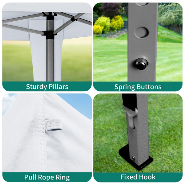 YITAHOME 3x3Meter Instant Heavy Duty Pop Up Gazebo, Folding Garden Camping Party Tent Canopy Marquee with Roller Bag