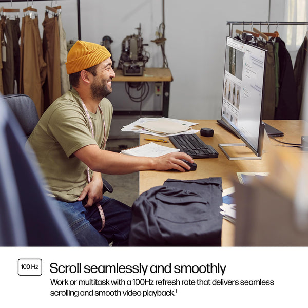 HP Series 5 27" FHD Height Adjust Monitor (527sh) - 100Hz Refresh Rate, 1500:1 AR, 99 percent sRGB Spectrum, 300 Nits Brightness - HDMI, VGA Ports - Ergonomically Adjustable - Responsibly Made