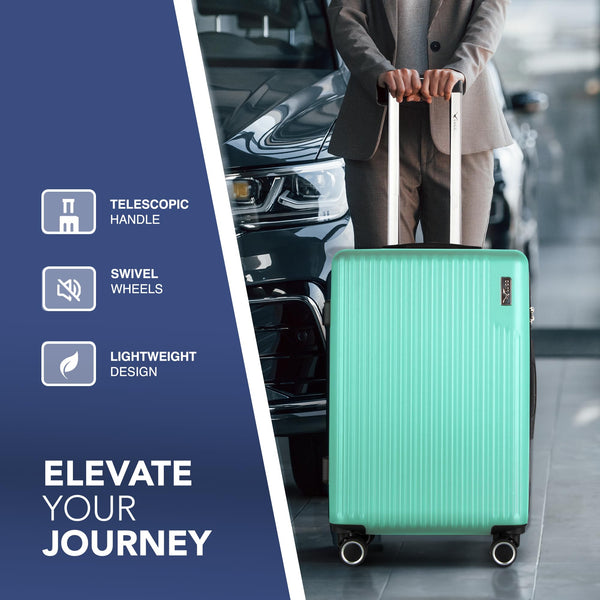 LUGG 15 Inch Vacay Cabin Case - 45x36x20 cm, Airline Approved Carry On Suitcase, ABS Lightweight Suitcase, Water Resistant Hard Suit Case with 360° Spinner Wheels, Carry On Bag with TSA Indent Lock