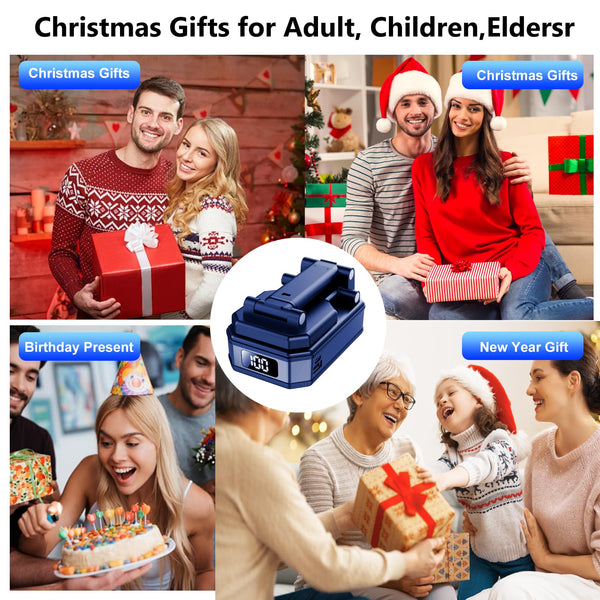 Gifts for Men Women, Phone Stand with Bluetooth Speaker, Anti-Slip Base, 4-in-1 Design with RGB, Foldable Phone Charger Stand with Wireless Speaker, Ideal for Dad Mom, Tech Gadget Stocking Fillers