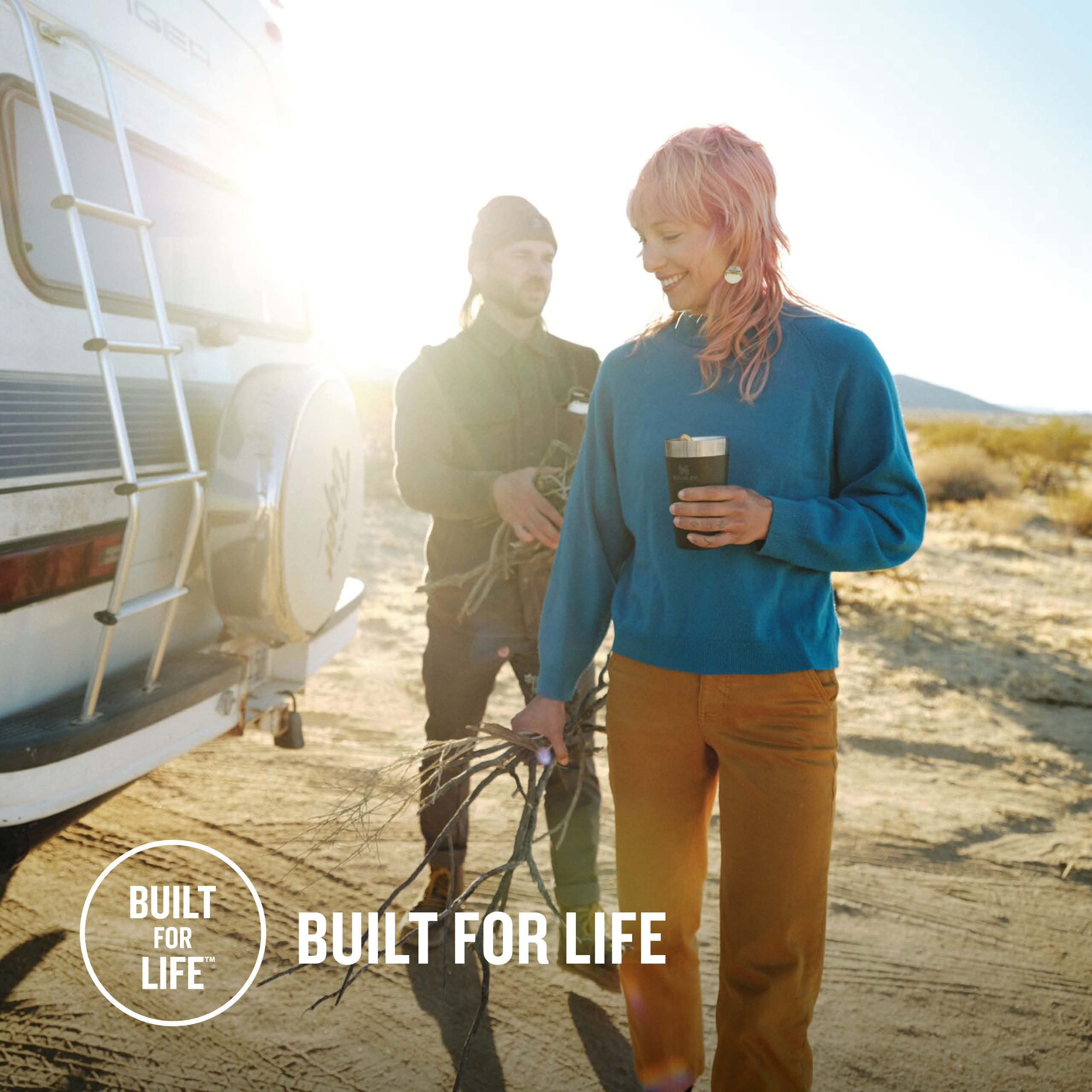 Stanley Adventure Stacking Beer Pint 0.47L - Travel Mug Keeps Drinks Cold For 4 Hours - Stainless Steel Thermal Cup - Stacks Infinitely - Double Wall Vacuum Insulation - Dishwasher Safe - Matte Black