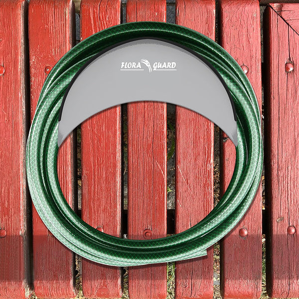 FLORA GUARD Garden Wall Mounted Hose Reel 20+2m, Heavy Duty Hose Reel Wall Mount, 9 Pattern Nozzle, Supplied with Nozzle, Fittings and Fixings