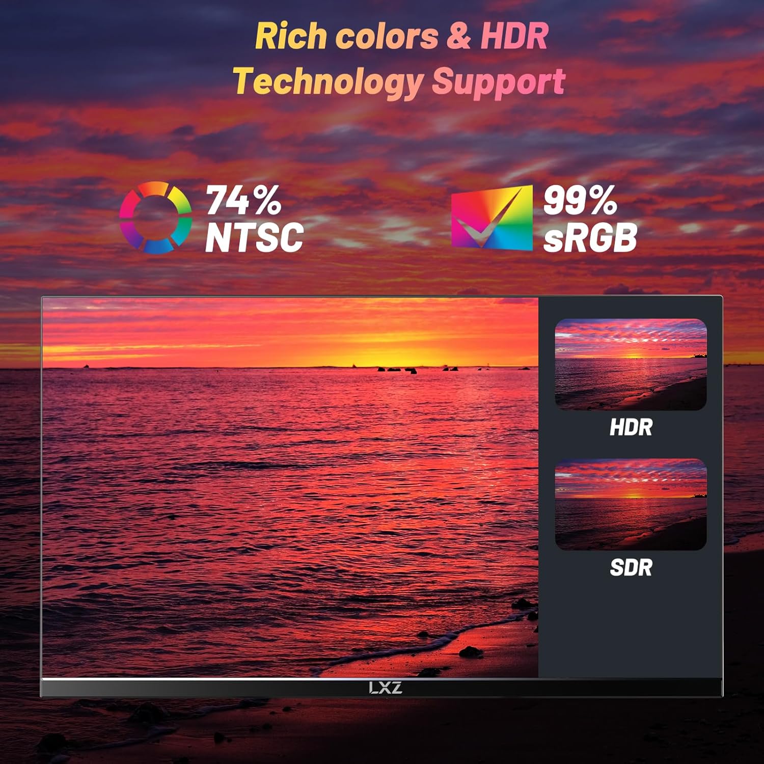 34 Inch Curved Monitor 1500R, 3440 * 1440 165Hz Gaming Monitor with FreeSync, Wide Viewing Angle, Display Port HDMI - Black