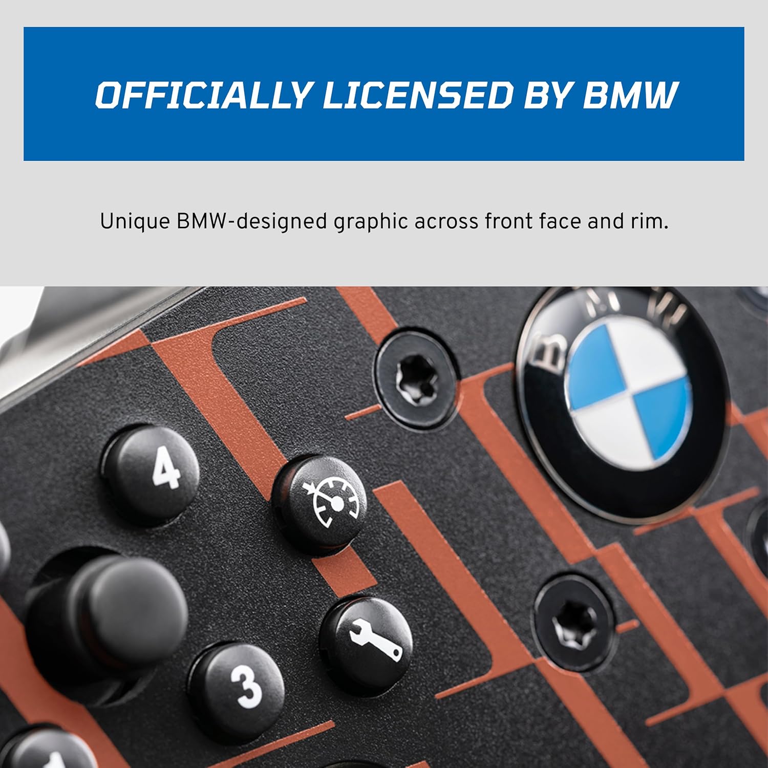 FANATEC Sim Racing CSL Steering Wheel BMW – Rubberised Grip, LED Display, RevStripe, Metal Shifter Paddles – PC, PS5, PS4