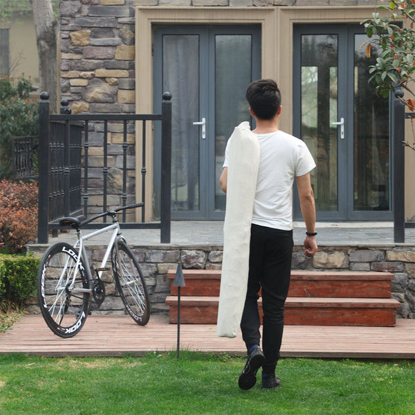 SONGMICS Double Hammock with 2 Pillows, Swing Bed Suitable for 2 Person, 70% Cotton, 210 x 150 cm, Load Capacity 300 kg, Beige GDC22M