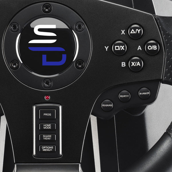 Subsonic Superdrive GS950X 900° racing wheel with manual shifter, 3 pedals and paddle shifters for Xbox Serie X/S, PS4, Xbox One (programmable)