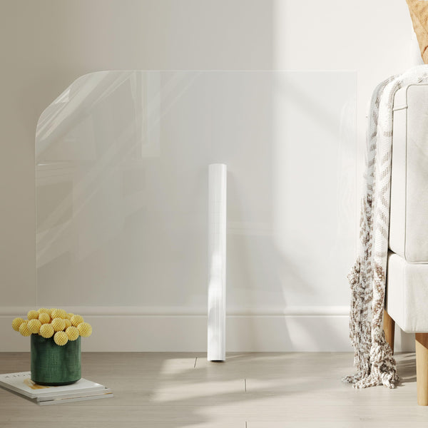 Hode Clear Sticky Back Plastic Roll, Book Cover Film for School Kitchen Wall Furniture, Transparent Self Adhesive Vinyl Film, Waterproof Protector