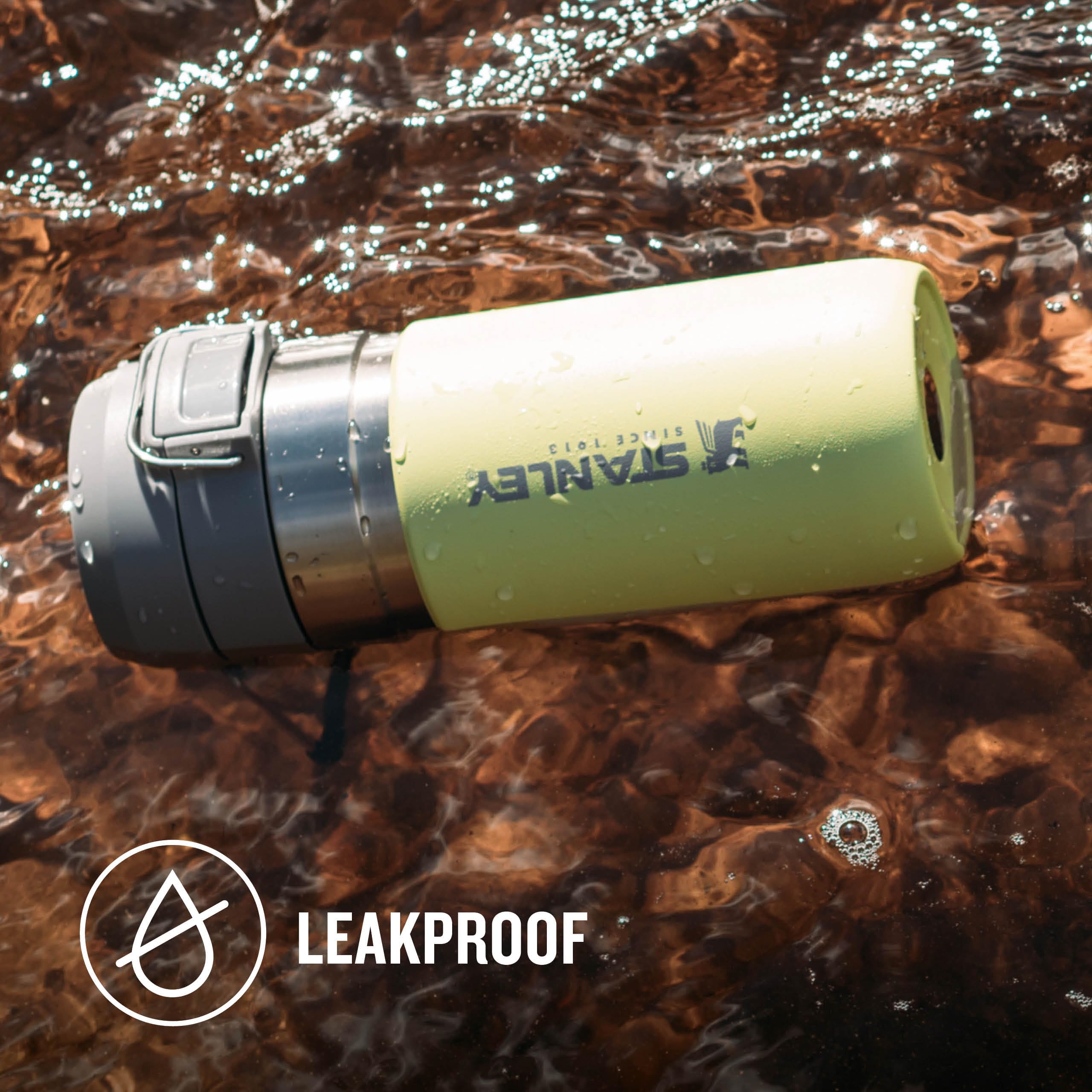 STANLEY Quick Flip Stainless Steel Water Bottle 0.47L - Keeps Cold For 7 Hours - Leakproof - BPA-Free Thermal Flask - Dishwasher Safe - Cup Holder Compatible