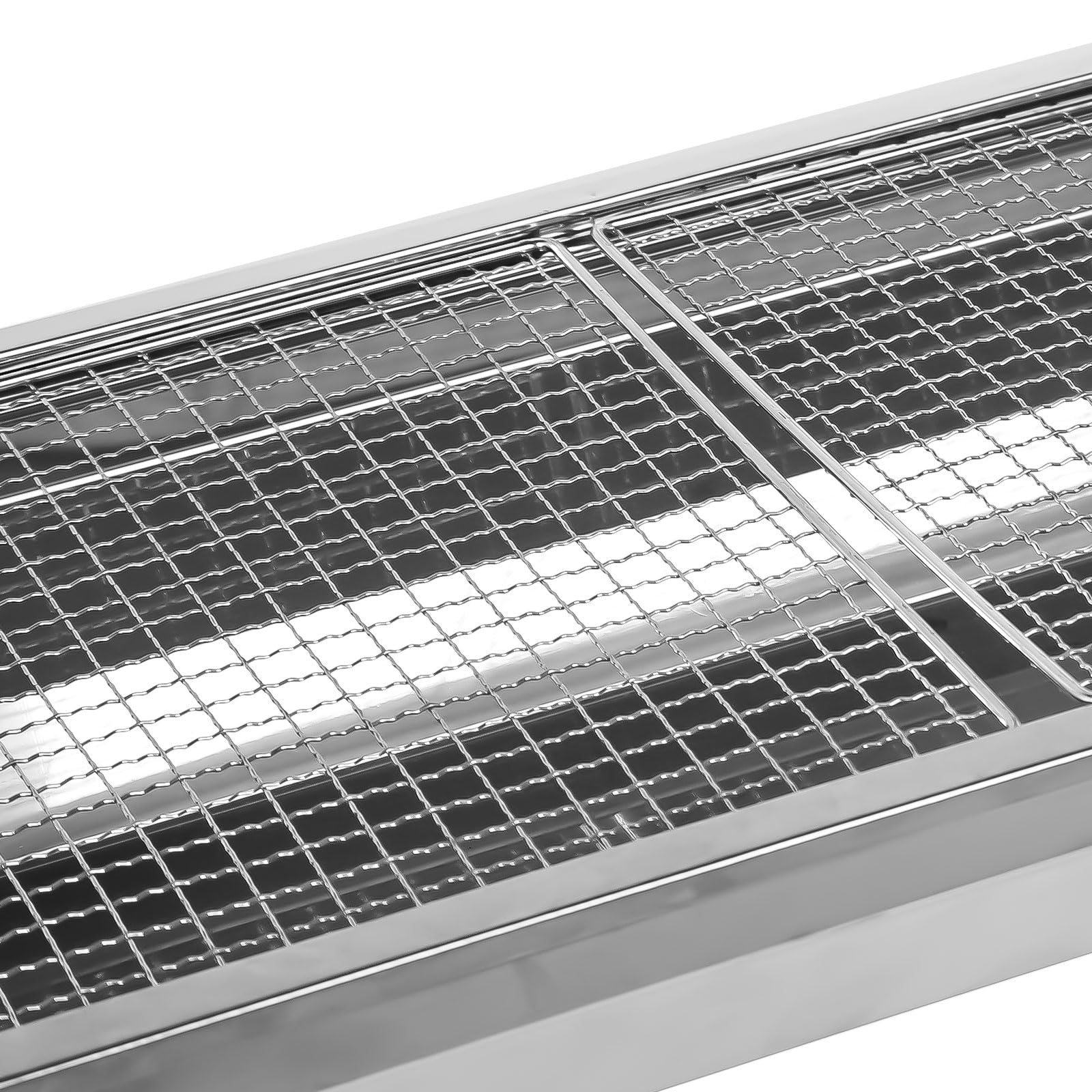 AGM Charcoal BBQ Grill - 680x320x730mm, Large Foldable Stainless Steel Barbecue Grill for Camping, Picnic, Garden, and Outdoor Cooking