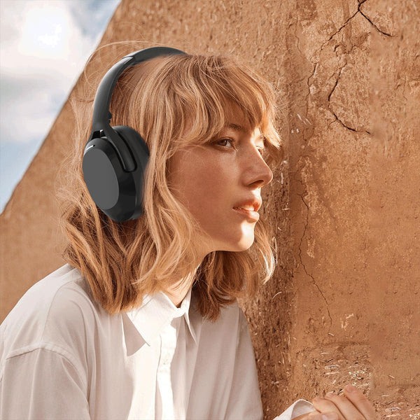 Rebocico Active Noise Cancelling Headphones, Wireless Bluetooth Over-Ear Headphone with Microphone,120H Playtime, Foldable Overhead Headphones with Deep Bass, Fast Charging for Home Travel Office