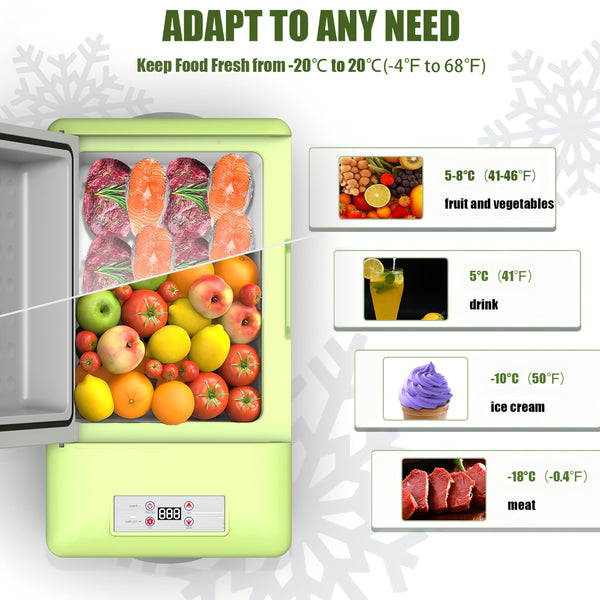 Alpicool C9PT 9L Compressor Car Fridge Freezer, DC 12v Camping Refrigerator, Portable Mini Cool Box for TruckCampervanRVBoat, -20℃ to 20℃