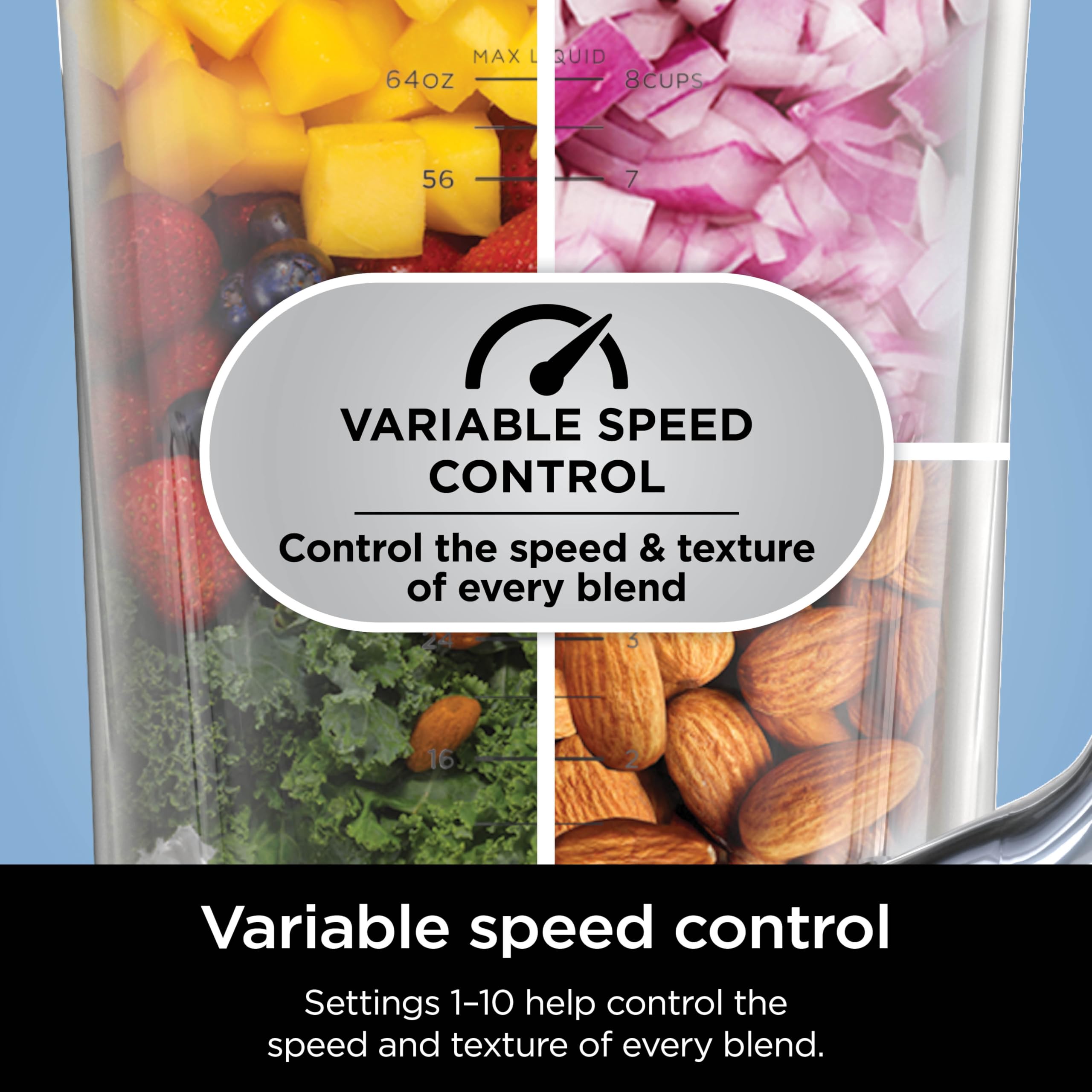 Ninja 2-in-1 Detect Power Blender Pro & Single Serve, 1200W Blender With Jug, & 2x Single Serve Cups, Blend Smoothies, Chop Vegetables & Mix Frozen Drinks, Black/Copper, TB301UKCP