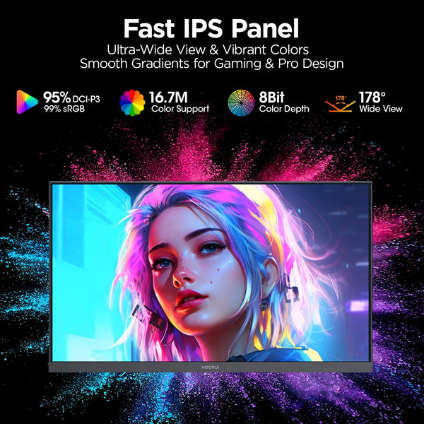 KOORUI 32 inch Curved Gaming Monitor,1440p(2560x1440),170Hz.1ms, 2K, QHD,VA 1500R, HDR10,Adaptive Sync, VESA & Eye Care Ultra-Thin Support DP/HDMI