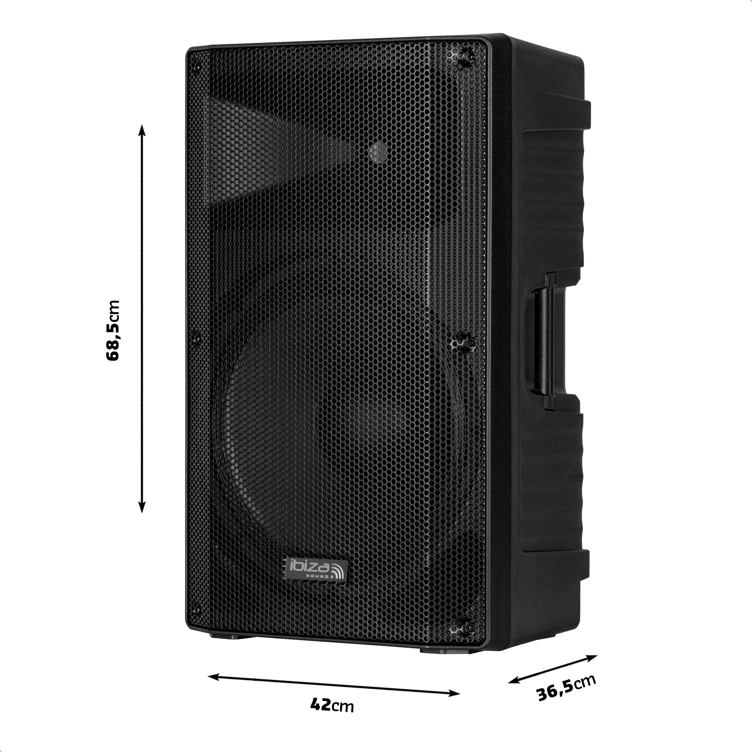 Ibiza - XTK8A-MKII- Active 8"/20cm SONO Speaker- 25mm Compression Tweeter- Bass Reflex System- USB, SD, Bluetooth- TWS- Handle and Wheels- NEW VERSION- Black- Parties, events,clubs,conferences,karaoke