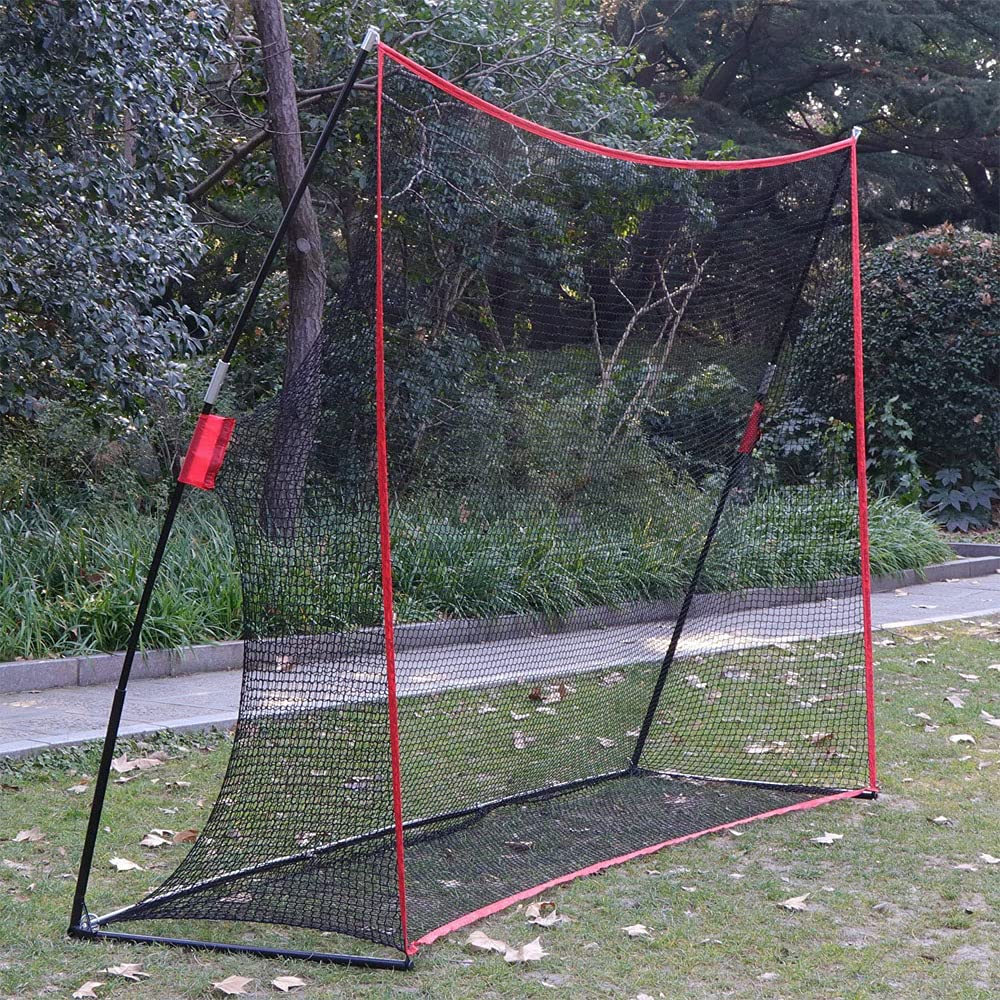 JARAGAR Large Golf Net, 10Ft x 7Ft Practice Net with Carry Bag for Indoor and Outdoor Golf Hitting Training (Red)