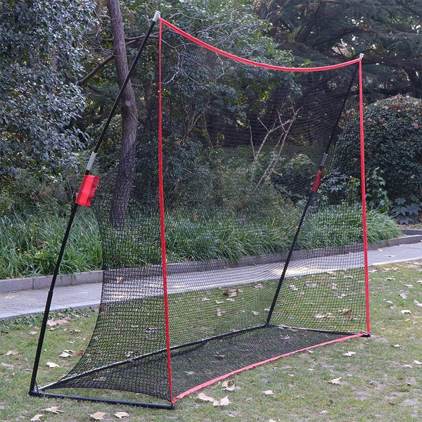 JARAGAR Large Golf Net, 10Ft x 7Ft Practice Net with Carry Bag for Indoor and Outdoor Golf Hitting Training (Red)