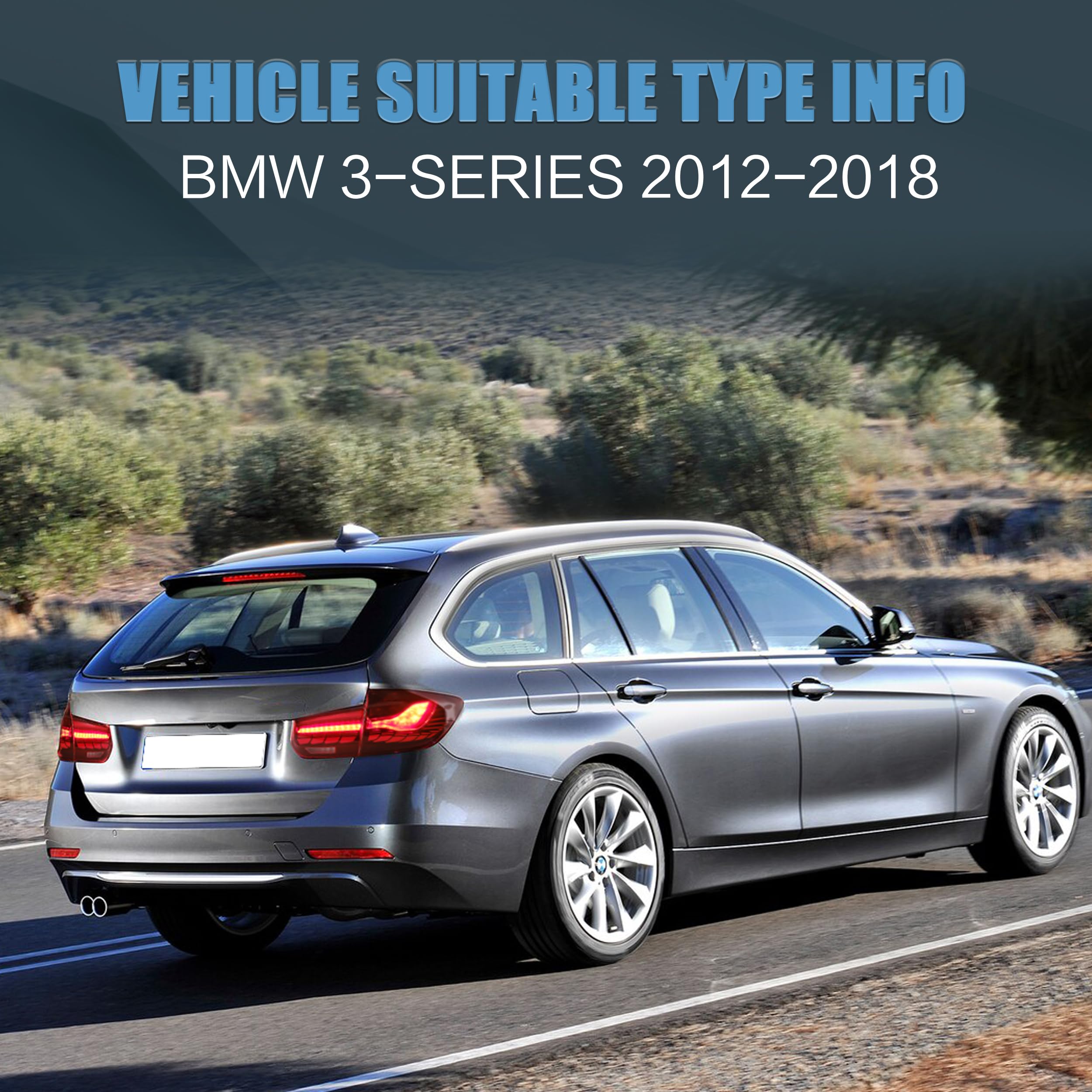 VLAND OLED Rear Lights Compatible with 2013-2018 BMW 3 Series F30 F35 F80 320i 328i 335i Sedan (Not for F31 F34), Tail Lights with Sequential Indicators, E-mark, Red