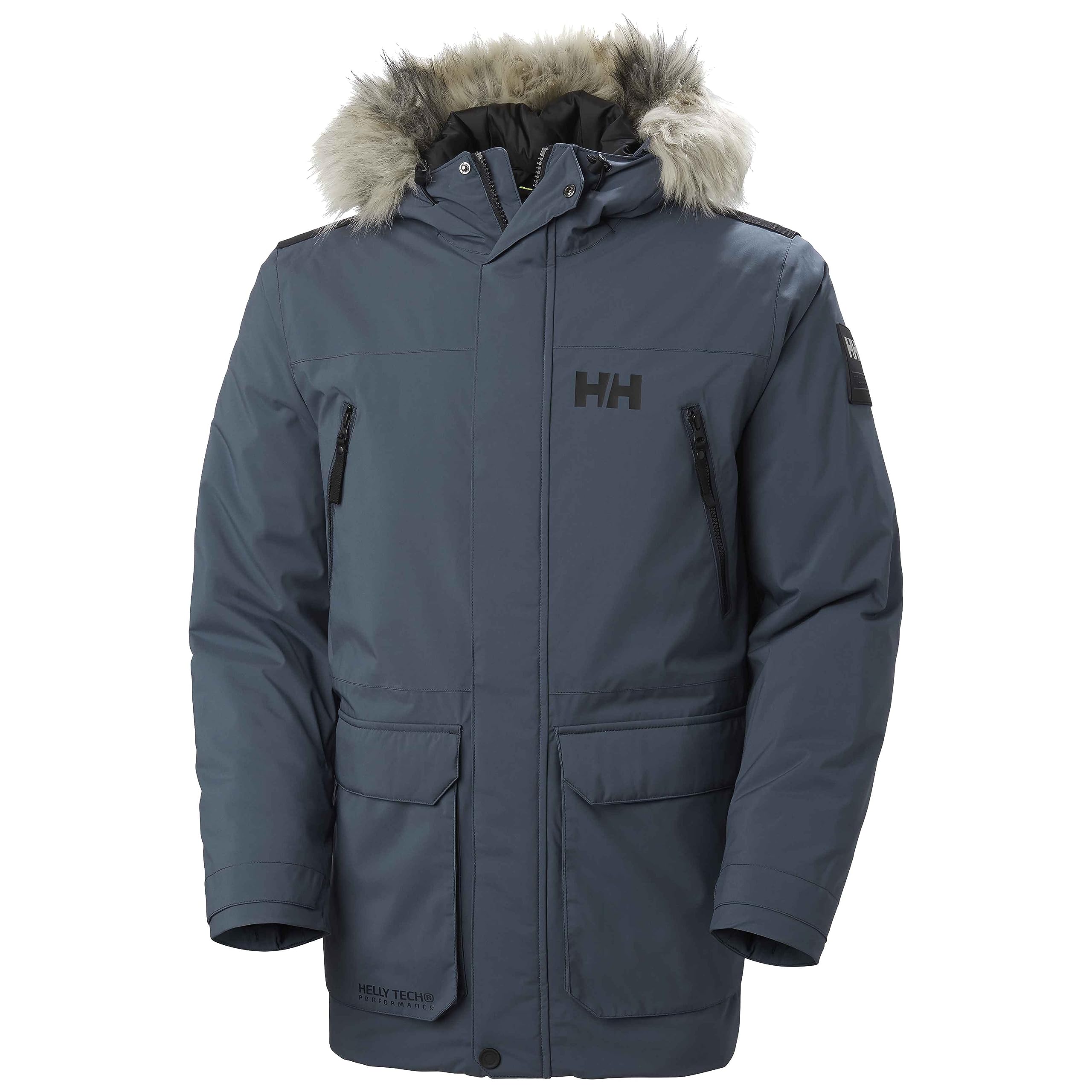 Helly Hansen Men's Reine Parka – Waterproof Insulated Parka with Adjustable Hood and Reflective Details