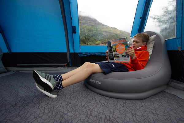 Vango Inflatable Chair for Camping, Events, Garden, Bedroom, Comfy Flock Chair for Adults, Kids