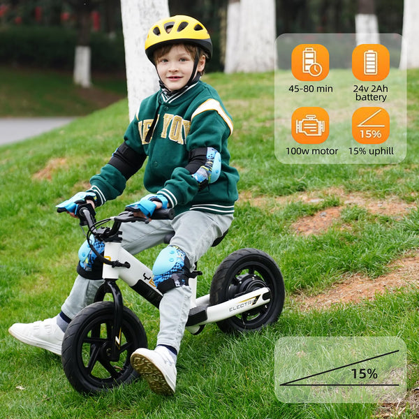 YBIKE Electric Balance Bike,12 Inch Kids Electric Bike for Ages 3-5 Years Old, Kids Balance Bikes with Adjustable Seat, Dirt Bike for Boys & Girls