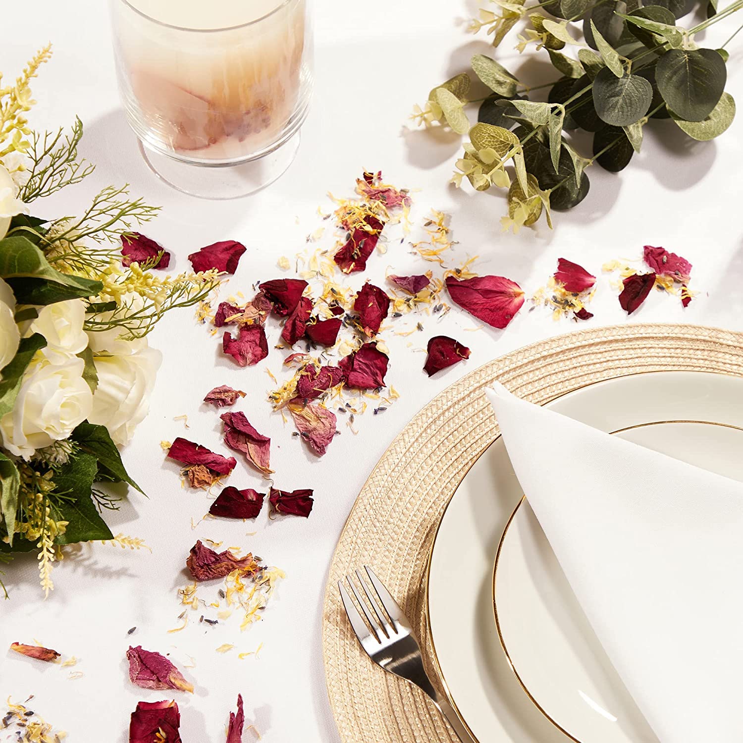 Flora & Bloom Biodegradable Confetti Kit 24 Guests (3 Litres, 160 Grams) PreBuilt Confetti Cones | Dried Confetti Petals | Wedding Confetti | Pop Open