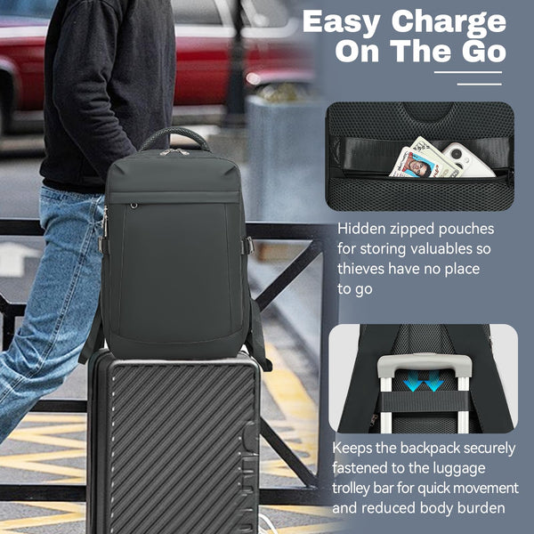 Xkdoai for Ryanair Cabin Bags 40x20x25, Travel Backpack Underseat Hand Luggage Carry-ons Airplanes Flight Bag Suitcases for Men Women