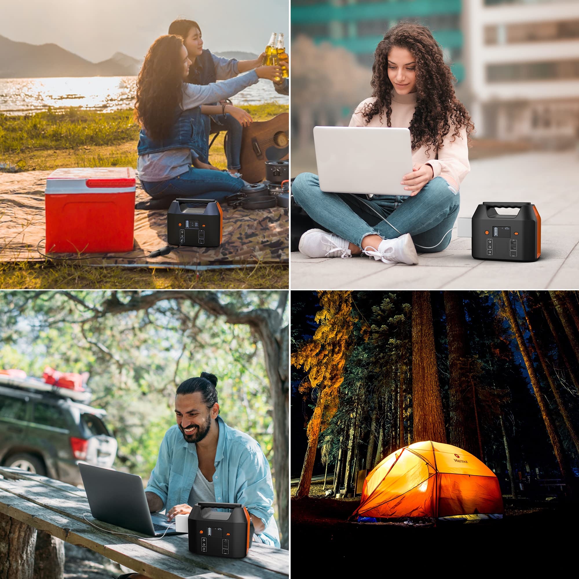 SinKeu Portable Power Station,27000mAh/99Wh Solar Generator with 230V/150W AC Outlet for Camping Emergency Outdoor Adventure Picnic Fishing Travel Party RV Trip(Solar Panel Not Included)