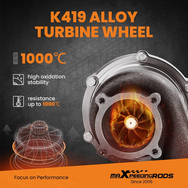 maXpeedingrods GT35 GT3582 Billet Wheel turbocharger Universal for 4/6 cylinder 2.5-6.0L 600HP A.nti Surge 4 Water+Oil Cold Turbo