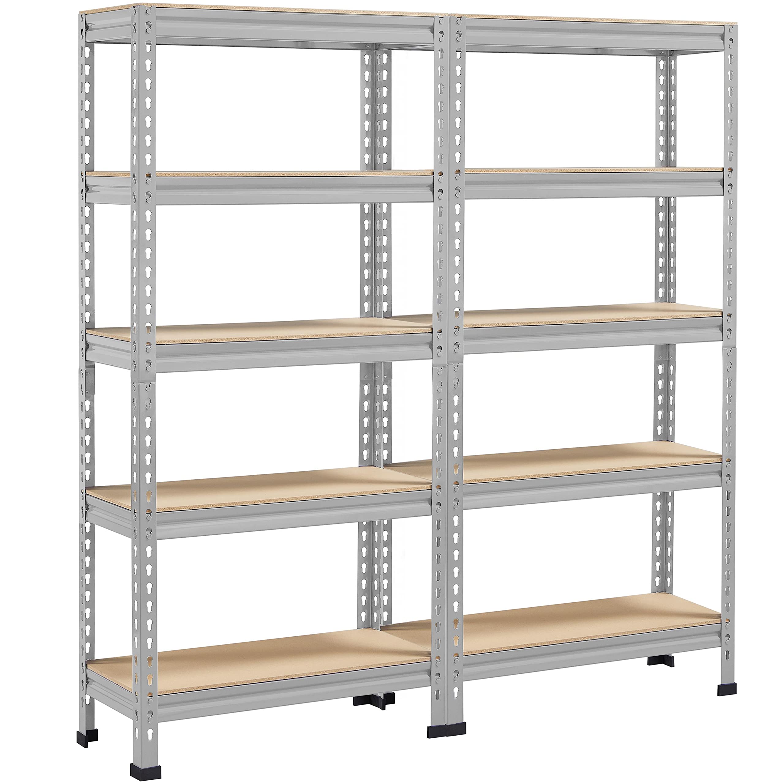 Yaheetech 5 Tier Garage Shelving Units, Heavy Duty Racking shelves, 150KG Per Shelf/750KG Capacity, 70cmx30cmx150cm（LxWxH,Dark Gray