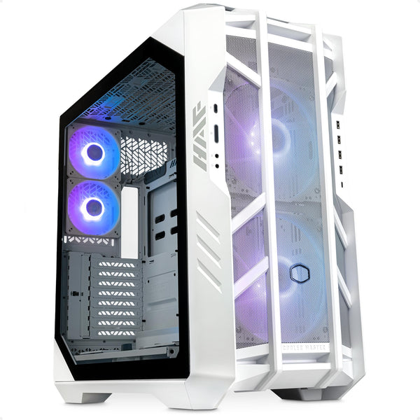 Cooler Master HAF 700 PC Case - Full-Tower, E-ATX Compatible, 5 x Pre-Installed Fans, Rotatable Radiator Bracket, TG Side Panel, Tool-Free Design, ARGB Controller Included