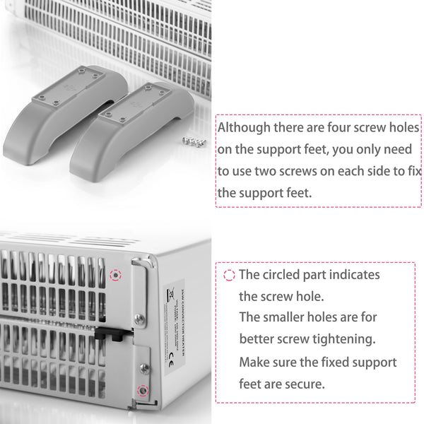 DONYER POWER Convector Radiator Heater 2000W Room Heating with Adjustable Thermostat and 24-HR-Timer Oil-Free