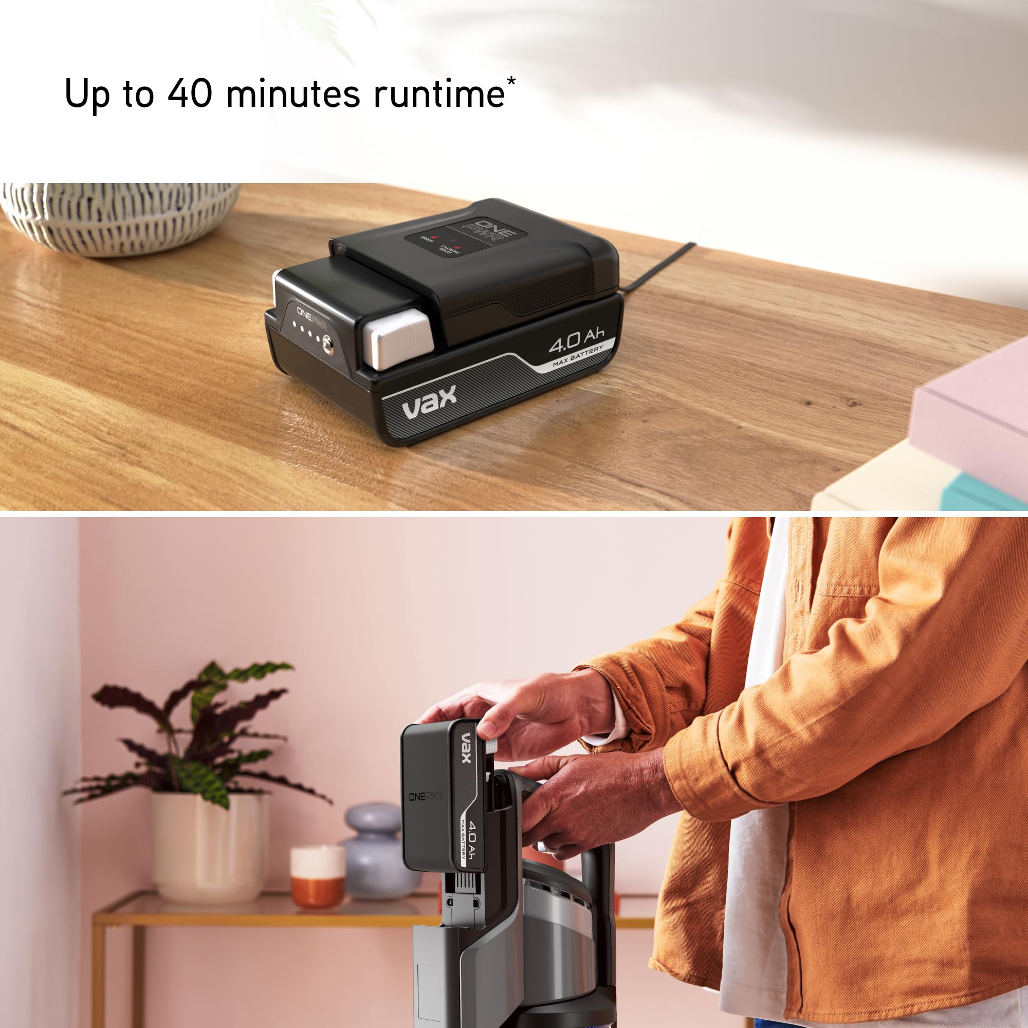 Vax Pace Plus Cordless Vacuum Cleaner, Lightweight 3.1kg, 40 Minute Runtime, Boost Mode, Captures up to 99% of Particles, Crevice & Stair Tools, CLSV-PAKA, Blue