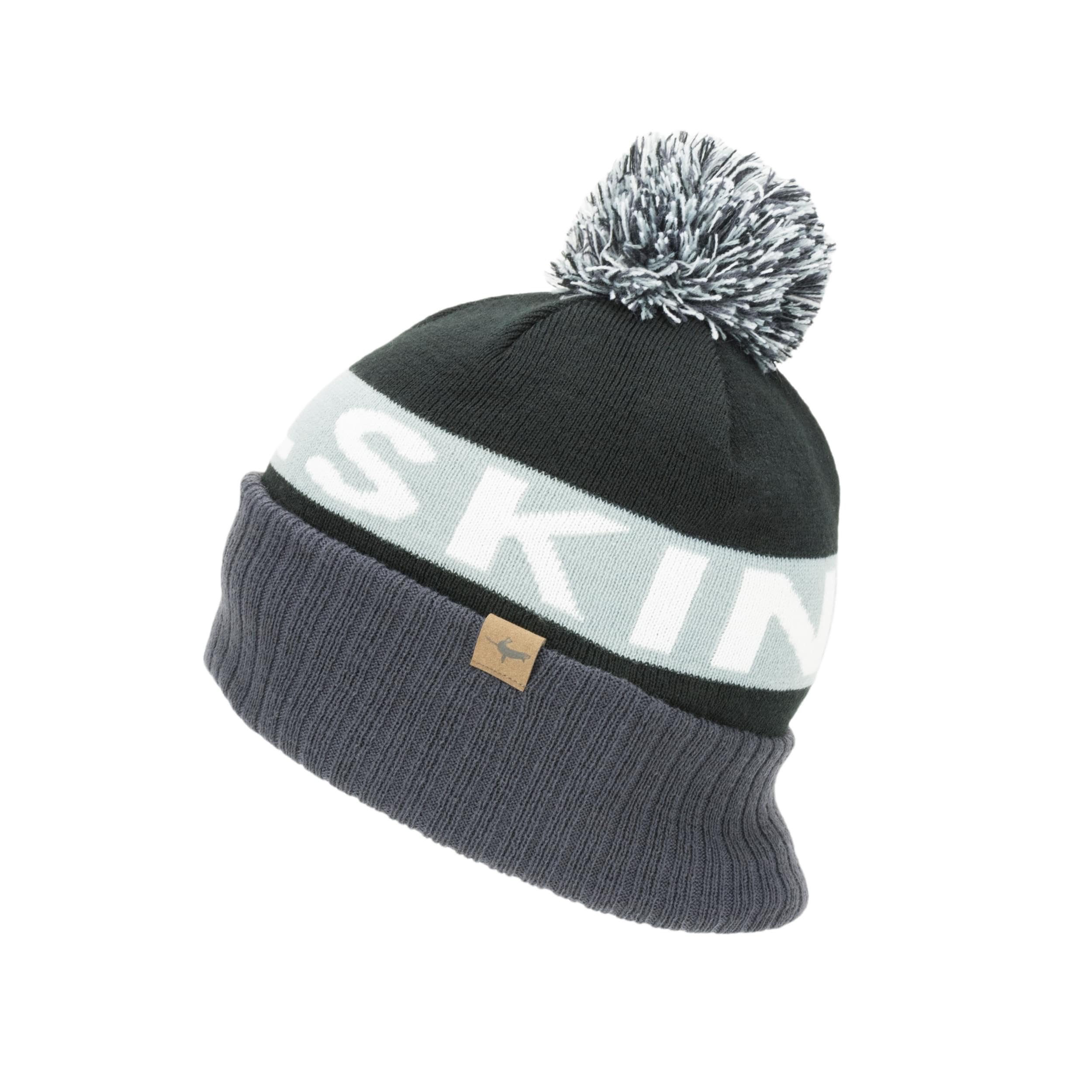 SEALSKINZ | Foulden | Water Repellent Cold Weather Unisex Bobble Beanie Hat | Lightweight & Breathable
