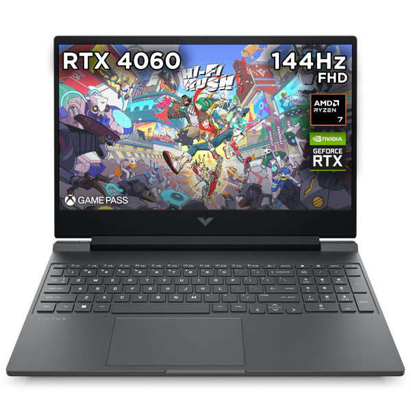 HP Victus 15.6" Gaming Laptop, AMD Ryzen 5-8645HS, 8 GB RAM, 512 GB SSD, NVIDIA GeForce RTX 2050 Graphics, FHD IPS Display, Up to 6 hrs 15 battery, Win 11, Mica Silver, 15-fb2002sa