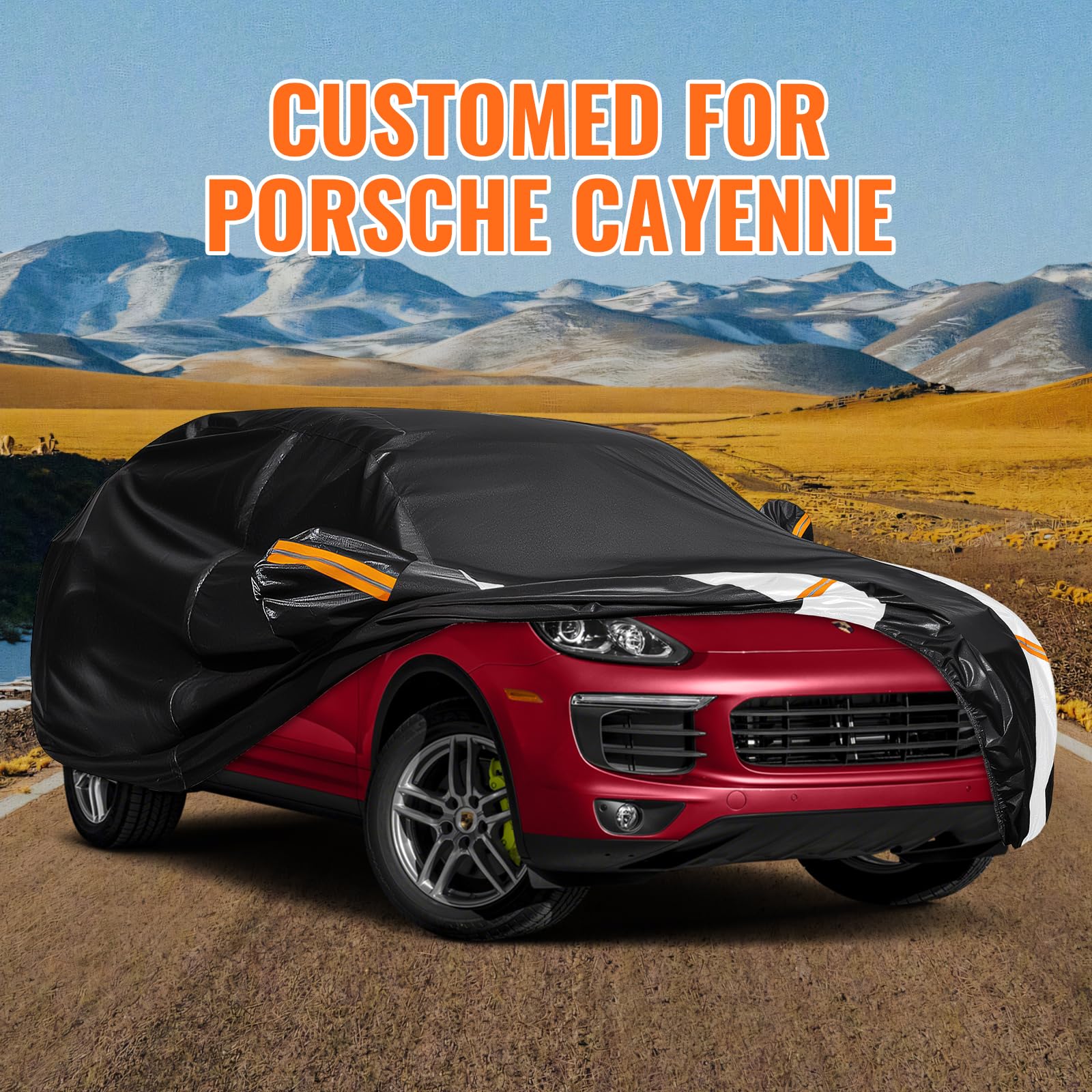 Car Cover Custom Fit for Mini Convertible F57(2016-2023), Car Covers for Outside Storage Waterproof Breathable, Full Cover Outdoor All Weather Protection Rain Sun Dust with Zip and Cotton(Black)