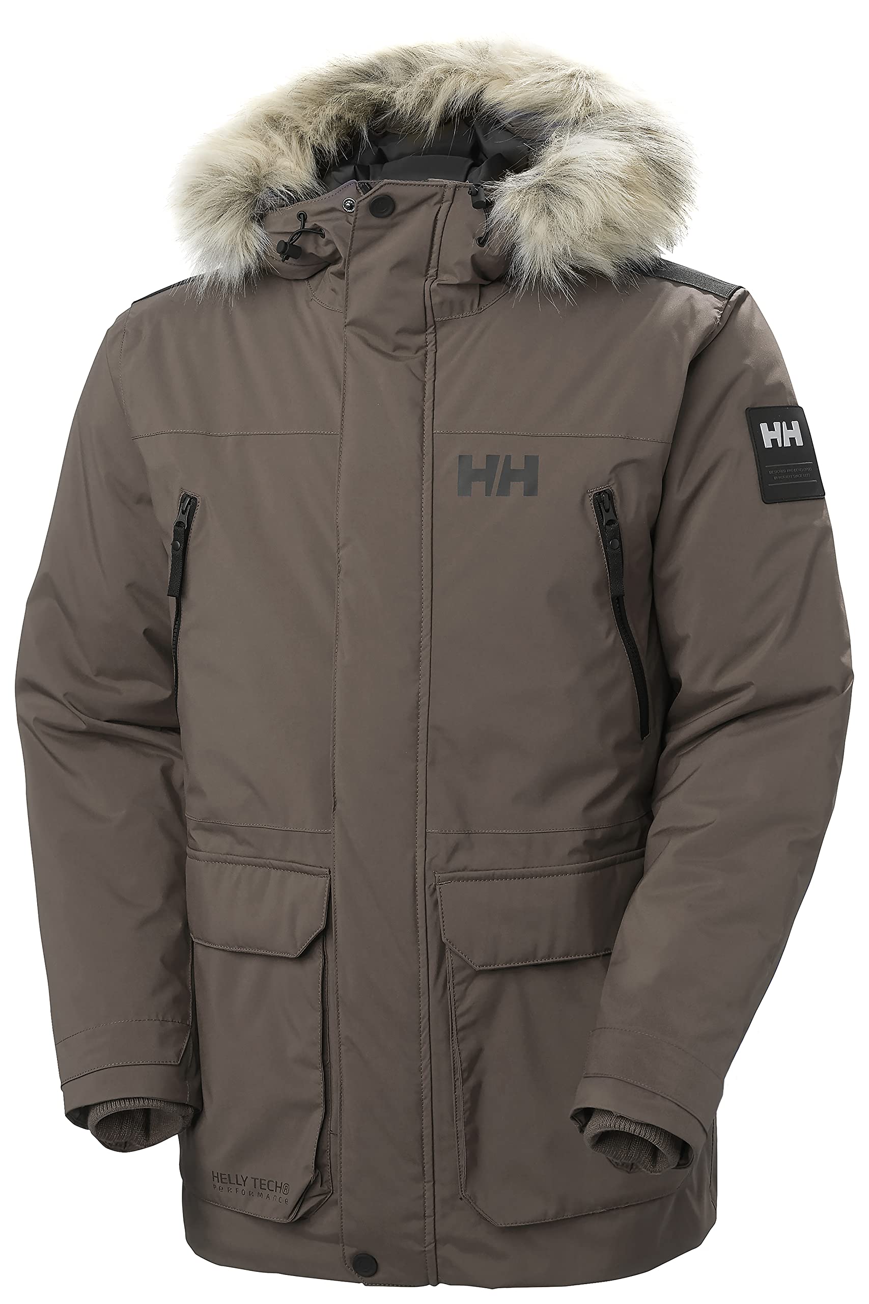 Helly Hansen Men's Reine Parka – Waterproof Insulated Parka with Adjustable Hood and Reflective Details