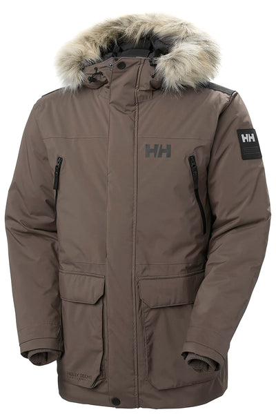 Helly Hansen Men's Reine Parka – Waterproof Insulated Parka with Adjustable Hood and Reflective Details