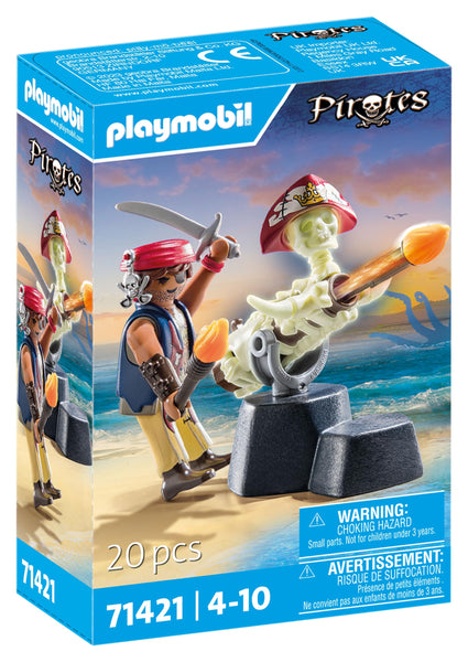 Playmobil 71418 Pirates: Small Pirate Vessel, exciting adventures on the high seas, complete with extensive accessories, fun imaginative role-play, playsets suitable for children ages 4+