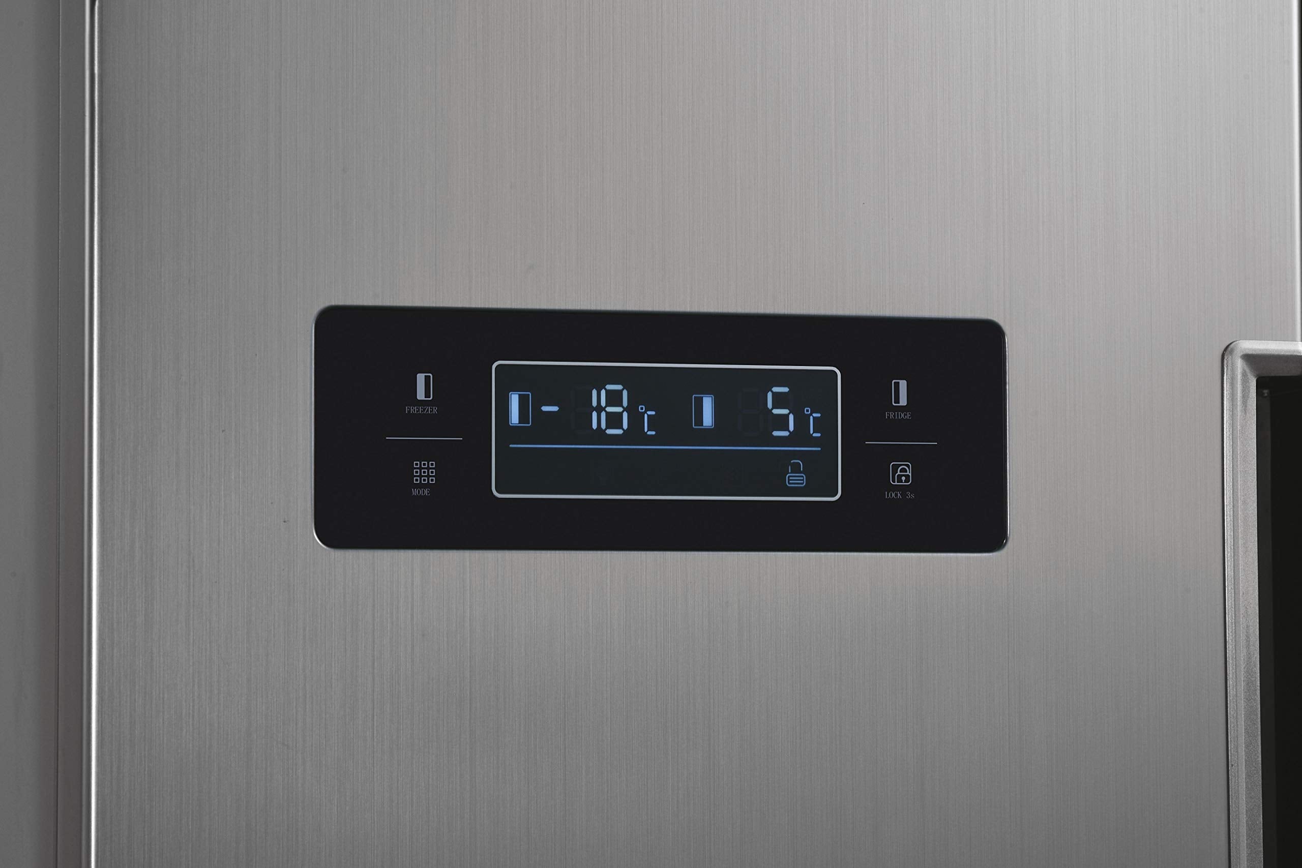 Hoover H-FRIDGE 500 MAXI Freestanding American Fridge Freezer with Water Dispenser, Side by Side, Total No Frost Technology, E Class, 532L Total Capacity, Inox, 91x67x177 cm - HHSBSO6174XWDK-1