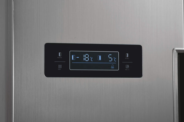 Hoover H-FRIDGE 500 MAXI Freestanding American Fridge Freezer with Water Dispenser, Side by Side, Total No Frost Technology, E Class, 532L Total Capacity, Inox, 91x67x177 cm - HHSBSO6174XWDK-1